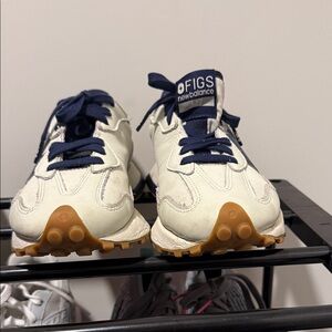 FIGS New Balance Grey and Navy Sneakers